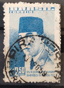 C 432 Selo Presidente Sukarno Indonesia 1959 Circulado 6