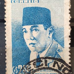 C 432 Selo Presidente Sukarno Indonesia 1959 Circulado 7