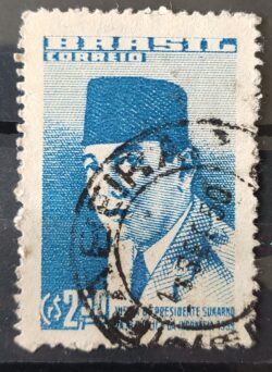 C 432 Selo Presidente Sukarno Indonesia 1959 Circulado 8