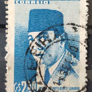 C 432 Selo Presidente Sukarno Indonesia 1959 Circulado 8