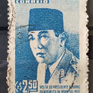 C 432 Selo Presidente Sukarno Indonesia 1959 Circulado 9