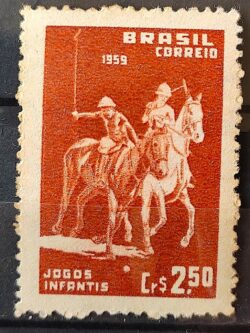 C 433 Selo Jogos Infantis Polo Cavalo Crianca Infantil 1959