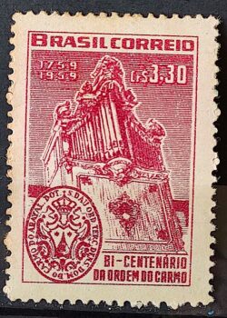 C 435 Selo Bicentenario Ordem Terceira do Carmo de Diamantina Religiao 1959 1
