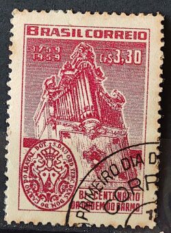 C 435 Selo Bicentenario Ordem Terceira do Carmo de Diamantina Religiao 1959 Circulado 1