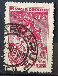 C 435 Selo Bicentenario Ordem Terceira do Carmo de Diamantina Religiao 1959 Circulado 2