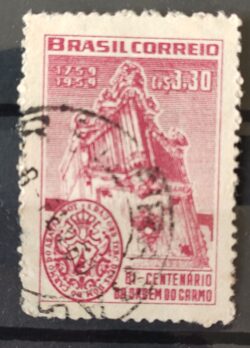 C 435 Selo Bicentenario Ordem Terceira do Carmo de Diamantina Religiao 1959 Circulado 6
