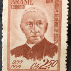 C 436 Selo Centenario Dom Joaquim Silverio de Souza Arcebispo de Diamantina Religiao 1959 1