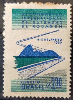 C 437 Selo Congresso de Estradas de Rodagem Rodovia Transporte 1959 2
