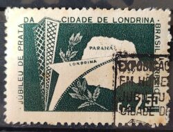 C 438 Selo Cidade de Londrina Mapa 1959 Circulado 1