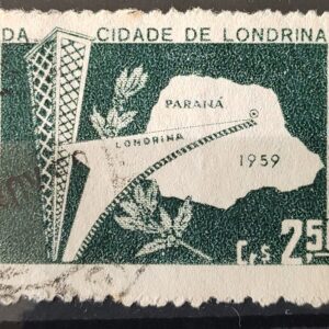 C 438 Selo Cidade de Londrina Mapa 1959 Circulado 6