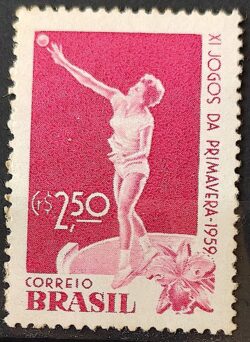 C 439 Selo Jogos da Primavera Mulher Arremesso de Peso 1959 4