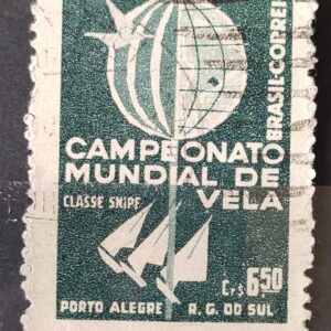 C 440 Selo Campeonato Mundial de Vela Classe Snipe Porto Alegre 1959 Circulado 5