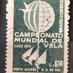 C 440 Selo Campeonato Mundial de Vela Classe Snipe Porto Alegre 1959 Circulado 6