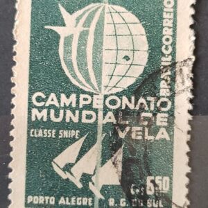 C 440 Selo Campeonato Mundial de Vela Classe Snipe Porto Alegre 1959 Circulado 7