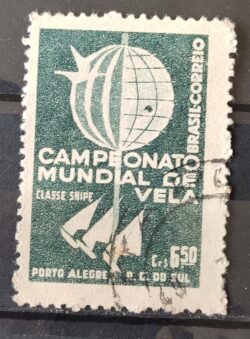 C 440 Selo Campeonato Mundial de Vela Classe Snipe Porto Alegre 1959 Circulado 8