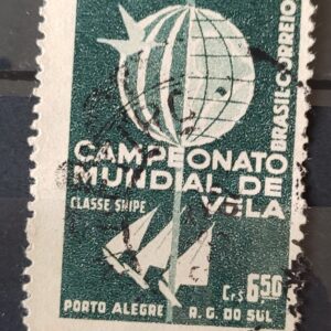 C 440 Selo Campeonato Mundial de Vela Classe Snipe Porto Alegre 1959 Circulado 9