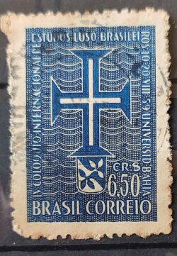 C 441 Selo Coloquio de Estudos Luso Brasileiros Bahia Portugal 1959 Circulado 4