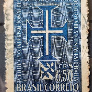 C 441 Selo Coloquio de Estudos Luso Brasileiros Bahia Portugal 1959 Circulado 4