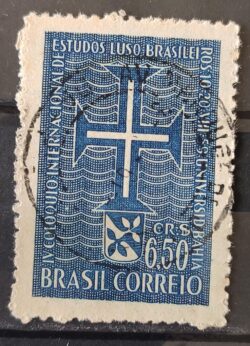 C 441 Selo Coloquio de Estudos Luso Brasileiros Bahia Portugal 1959 Circulado 8