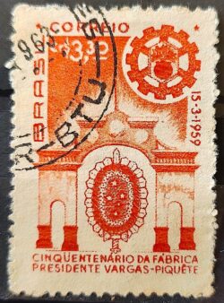 C 442 Cinquentenario da Fabrica Getulio Vargas Piquete Exercito Militar 1959 Circulado 1