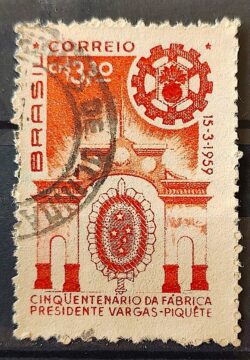 C 442 Cinquentenario da Fabrica Getulio Vargas Piquete Exercito Militar 1959 Circulado 2