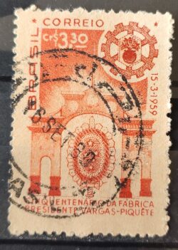 C 442 Cinquentenario da Fabrica Getulio Vargas Piquete Exercito Militar 1959 Circulado 4