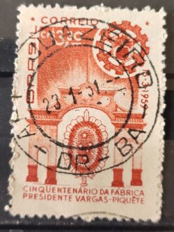 C 442 Cinquentenario da Fabrica Getulio Vargas Piquete Exercito Militar 1959 Circulado 6
