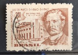 C 446 Selo Centenario Luiz de Matos Racionalismo Cristao Religiao Personalidade 1960 3