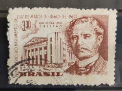 C 446 Selo Centenario Luiz de Matos Racionalismo Cristao Religiao Personalidade 1960 4