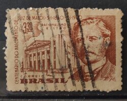 C 446 Selo Centenario Luiz de Matos Racionalismo Cristao Religiao Personalidade 1960 Circulado 2