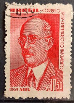 C 448 Selo Centenario Engenheiro Adel Pinto Personalidade 1960 Circulado 2