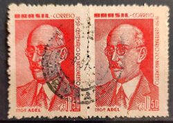 C 448 Selo Centenario Engenheiro Adel Pinto Personalidade 1960 Dupla Circulado 1