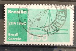 C 449 Selo Inauguracao de Brasilia 1960 Circulado 4