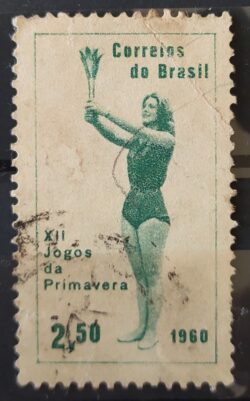 C 453 Selo Jogos da Primavera Mulher 1960 Circulado 4