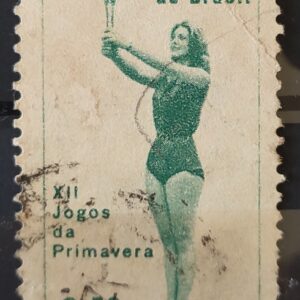 C 453 Selo Jogos da Primavera Mulher 1960 Circulado 4