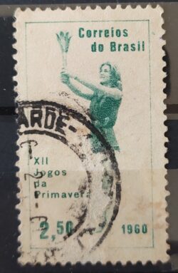 C 453 Selo Jogos da Primavera Mulher 1960 Circulado 5