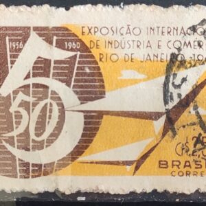C 455 Selo Exposicao Internacional de Industria e Comercio 1960 Circulado 2