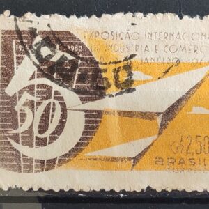C 455 Selo Exposicao Internacional de Industria e Comercio 1960 Circulado 3