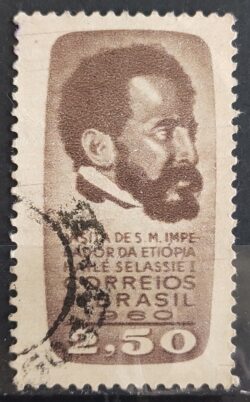 C 456 Selo Imperador da Etiopia Haile Selassie 1961 Circulado 4