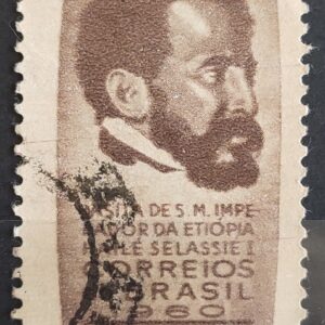 C 456 Selo Imperador da Etiopia Haile Selassie 1961 Circulado 4