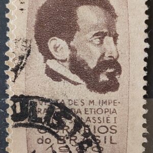 C 456 Selo Imperador da Etiopia Haile Selassie 1961 Circulado 8