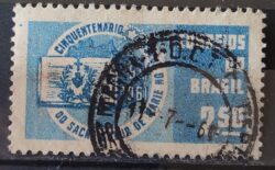 C 457 Selo Cinquentenario dos Colegios Sacre Coeur de Marie Educacao 1961 Circulado 10