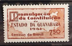 C 458 Selo Promulgacao da Constituicao da Guanabara Mapa Direito 1961 2