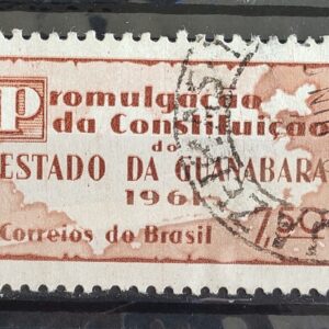 C 458 Selo Promulgacao da Constituicao da Guanabara Mapa Direito 1961 Circulado 2