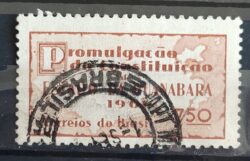 C 458 Selo Promulgacao da Constituicao da Guanabara Mapa Direito 1961 Circulado 3