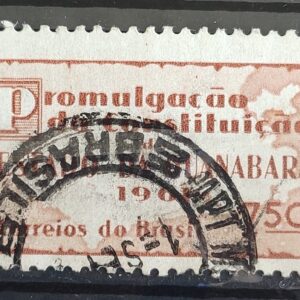 C 458 Selo Promulgacao da Constituicao da Guanabara Mapa Direito 1961 Circulado 3
