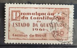 C 458 Selo Promulgacao da Constituicao da Guanabara Mapa Direito 1961 Circulado 4