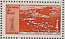 C 462 Selo Aniversario Cidade de Ouro Preto 1961 1