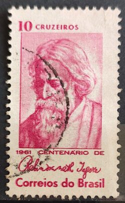 C 465 Selo Centenario Poeta India Rabindranath Tagore 1961 Circulado 1