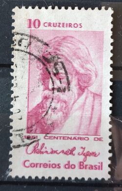 C 465 Selo Centenario Poeta India Rabindranath Tagore 1961 Circulado 12